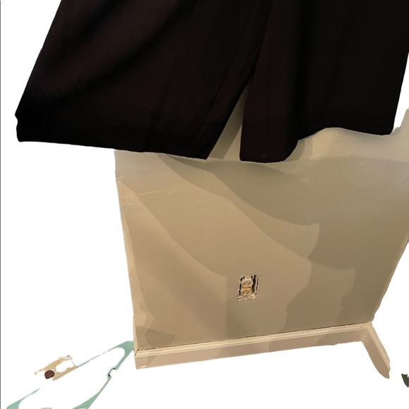 Women’s Halo Black Wide Legged Capri Dress Pants In Size Large - Picture 4 of 8